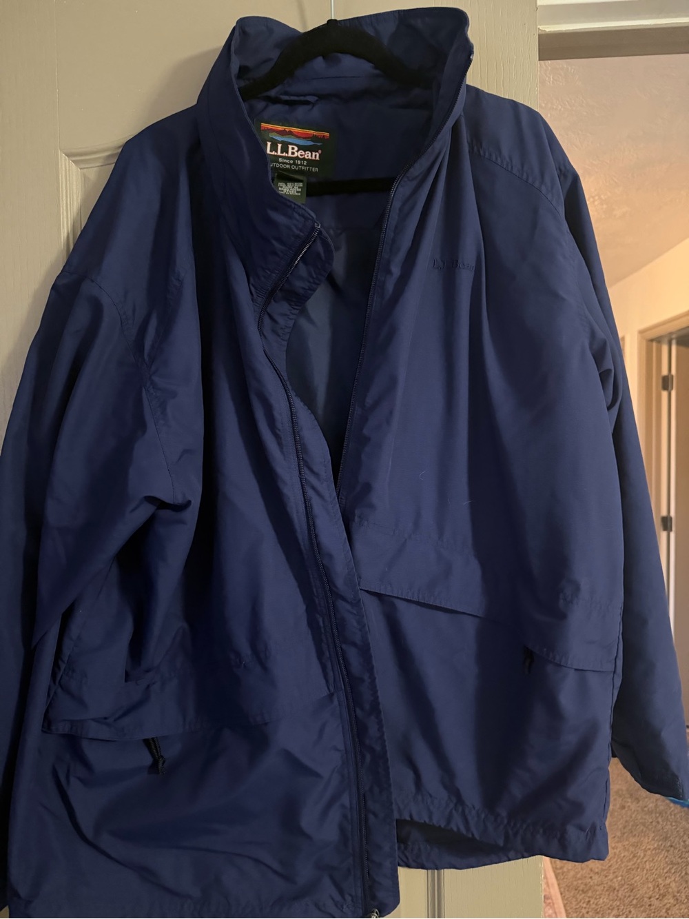 L.L. Bean Men's Deep Navy Raincoat